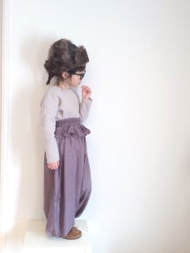 「devirock（デビロック）のアイテム（モカシン/デッキシューズ）」を使った、aya＊tomoさん（キッズ・110cm）の冬コーディネート