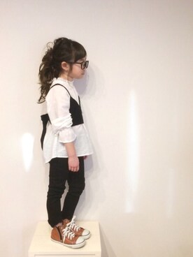 「アイテム（キャミソール）」を使った、aya＊tomoさん（キッズ・110cm）の冬コーディネート