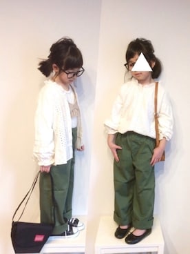 「GLOBAL WORK（グローバルワーク）のアイテム（その他）」を使った、aya＊tomoさん（キッズ・110cm）の冬コーディネート