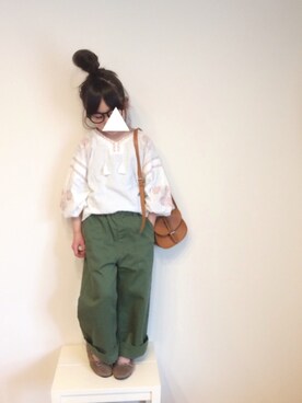 「GLOBAL WORK（グローバルワーク）のアイテム（その他）」を使った、aya＊tomoさん（キッズ・110cm）の春コーディネート