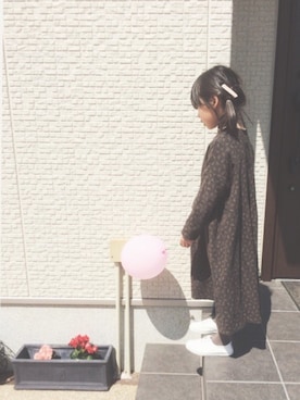 「GLOBAL WORK（グローバルワーク）のアイテム（ヘアピン）」を使った、aya＊tomoさん（キッズ・110cm）の春コーディネート
