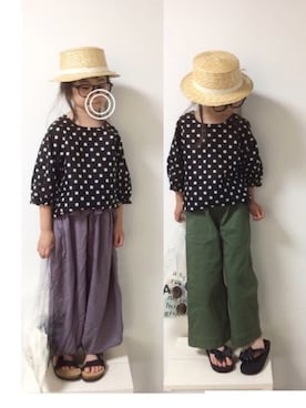「GLOBAL WORK（グローバルワーク）のアイテム（その他）」を使った、aya＊tomoさん（キッズ・110cm）の春コーディネート