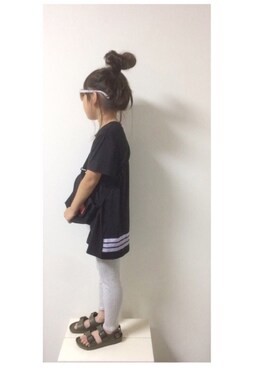 「birkenstock2018ss」｜aya＊tomoさん（キッズ・110cm）の夏コーディネート