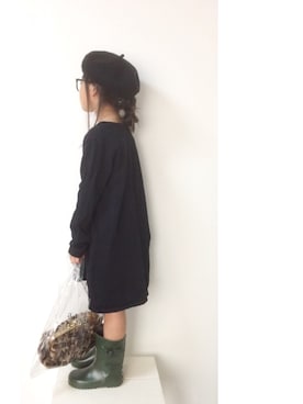 「アイテム（レインシューズ）」を使った、aya＊tomoさん（キッズ・120cm）の秋コーディネート