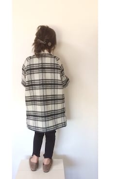「アイテム（テーラードジャケット、ホワイト系）」を使った、aya＊tomoさん（キッズ・120cm）の秋コーディネート