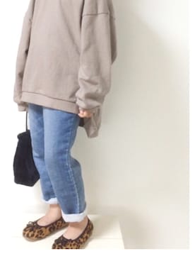 「no brand（ノーブランド）のアイテム（バレエシューズ）」を使った、aya＊tomoさん（キッズ・120cm）の秋コーディネート