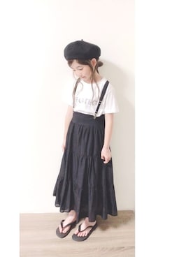 「TEG TEG（テグテグ）のアイテム」を使った、aya＊tomoさん（キッズ・123cm）の春コーディネート