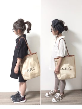「Kastane（カスタネ）のアイテム」を使った、aya＊tomoさん（キッズ・125cm）の夏コーディネート