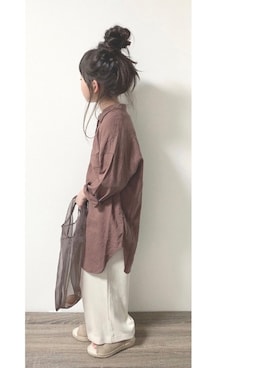 「SMELLY（スメリー）のアイテム」を使った、aya＊tomoさん（キッズ・127cm）の春コーディネート