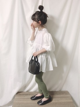 「カーキパンツ」｜aya＊tomoさん（キッズ・133cm・10代）の春コーディネート