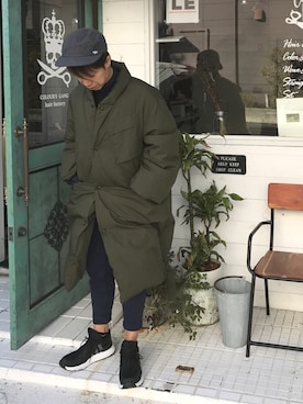 「coordinate」｜「アイテム（帽子）」を使った、SHIROさん（メンズ・169cm）の冬コーディネート