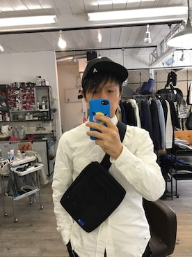 「ADER error（アーダーエラー）のアイテム（キャップ）」を使った、SHIROさん（メンズ・169cm・30代）の春コーディネート