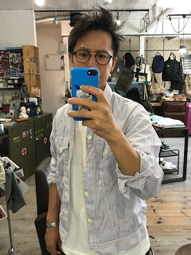 「アイテム（ブレスレット）」を使った、SHIROさん（メンズ・169cm・40代）の夏コーディネート