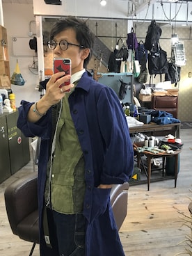 「アイテム（ミリタリージャケット）」を使った、SHIROさん（メンズ・169cm・40代）の秋コーディネート