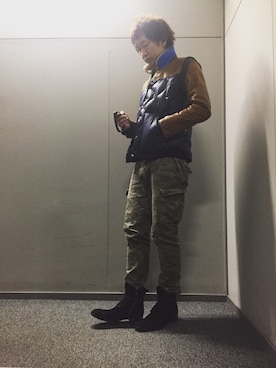 「Undercoverism（アンダーカバイズム）のアイテム（ダウンジャケット/コート）」を使った、sinziwearさん（メンズ・183cm）の冬コーディネート
