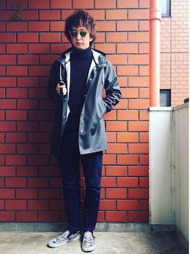 「STUTTERHEIM（ストゥッテルハイム）のアイテム（その他アウター）」を使った、sinziwearさん（メンズ・183cm）の春コーディネート
