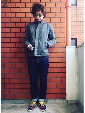 「Undercoverism（アンダーカバイズム）のアイテム（ブルゾン）」を使った、sinziwearさん（メンズ・183cm）の春コーディネート