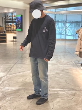 「グラニフ」｜「アイテム（スリッポン）」を使った、okki81023さん（メンズ・163cm）の秋コーディネート