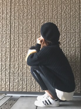 「SpRay PREMIUM（スプレイプレミアム）のアイテム（ニット/セーター）」を使った、tohichanさん（レディース・168cm）の秋コーディネート