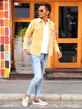 「LUXSTYLE（ラグスタイル）のアイテム」を使った、LUX STYLE staffさん（メンズ・180cm）の秋コーディネート