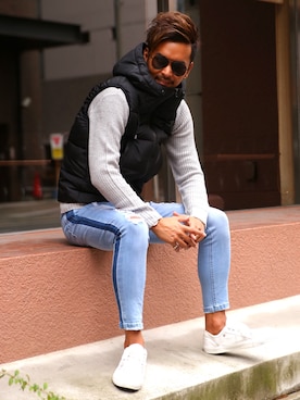 「LUXSTYLE（ラグスタイル）のアイテム」を使った、LUX STYLE staffさん（メンズ・180cm）の冬コーディネート