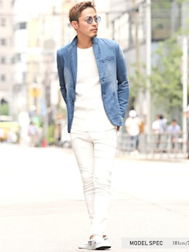 「LUXSTYLE（ラグスタイル）のアイテム」を使った、LUX STYLE staffさん（メンズ・181cm）の秋コーディネート