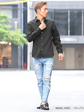 「LUXSTYLE（ラグスタイル）のアイテム」を使った、LUX STYLE staffさん（メンズ・181cm）の冬コーディネート