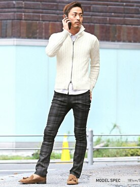 「LUXSTYLE（ラグスタイル）のアイテム」を使った、LUX STYLE staffさん（メンズ・181cm）の冬コーディネート