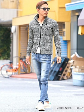 「LUXSTYLE（ラグスタイル）のアイテム」を使った、LUX STYLE staffさん（メンズ・181cm）の冬コーディネート