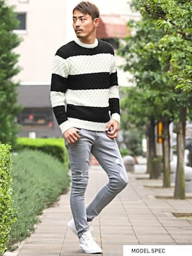 「LUXSTYLE（ラグスタイル）のアイテム」を使った、LUX STYLE staffさん（メンズ・181cm）の冬コーディネート