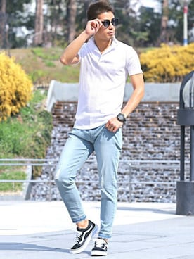 「LUXSTYLE（ラグスタイル）のアイテム」を使った、LUX STYLE staffさん（メンズ・171cm）の春コーディネート