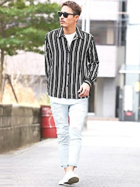 「LUXSTYLE（ラグスタイル）のアイテム」を使った、LUX STYLE staffさん（メンズ・181cm）の春コーディネート