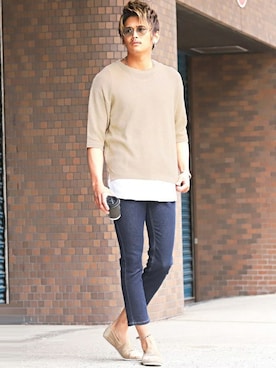 「LUXSTYLE（ラグスタイル）のアイテム」を使った、LUX STYLE staffさん（メンズ・180cm）の夏コーディネート