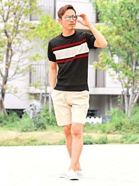 「LUXSTYLE（ラグスタイル）のアイテム」を使った、LUX STYLE staffさん（メンズ・181cm）の夏コーディネート