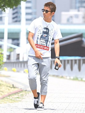 「LUXSTYLE（ラグスタイル）のアイテム」を使った、LUX STYLE staffさん（メンズ・171cm）の夏コーディネート