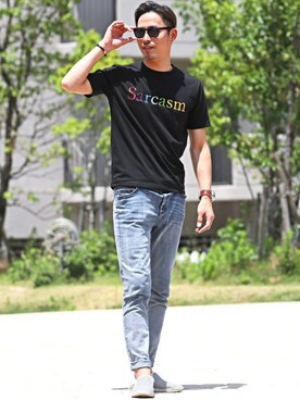 「LUXSTYLE（ラグスタイル）のアイテム」を使った、LUX STYLE staffさん（メンズ・181cm）の夏コーディネート