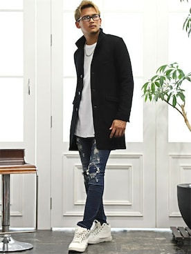 「LUXSTYLE（ラグスタイル）のアイテム」を使った、LUX STYLE staffさん（メンズ・181cm）の秋コーディネート