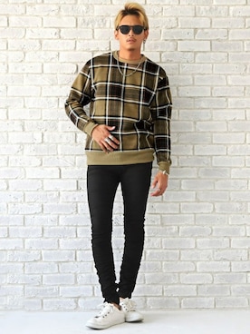 「LUXSTYLE（ラグスタイル）のアイテム」を使った、LUX STYLE staffさん（メンズ・180cm）の冬コーディネート