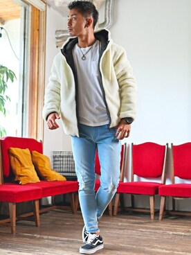 「LUXSTYLE（ラグスタイル）のアイテム」を使った、LUX STYLE staffさん（メンズ・171cm）の冬コーディネート