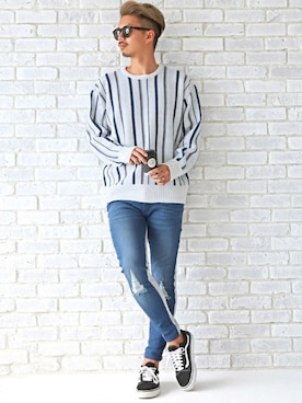 「LUXSTYLE（ラグスタイル）のアイテム」を使った、LUX STYLE staffさん（メンズ・177cm）の冬コーディネート