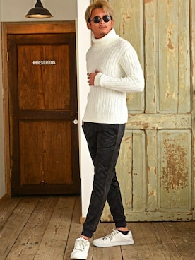 「LUXSTYLE（ラグスタイル）のアイテム」を使った、LUX STYLE staffさん（メンズ・180cm）の冬コーディネート