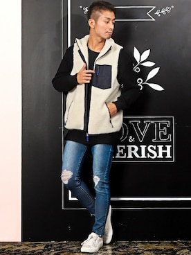 「LUXSTYLE（ラグスタイル）のアイテム」を使った、LUX STYLE staffさん（メンズ・171cm）の冬コーディネート
