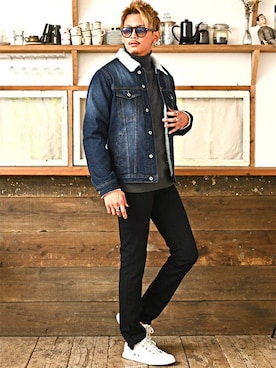 「LUXSTYLE（ラグスタイル）のアイテム」を使った、LUX STYLE staffさん（メンズ・180cm）の冬コーディネート