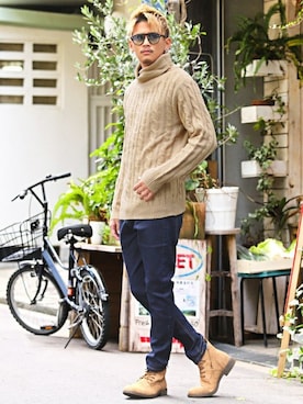 「LUXSTYLE（ラグスタイル）のアイテム」を使った、LUX STYLE staffさん（メンズ・180cm）の冬コーディネート