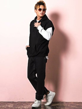 「LUXSTYLE（ラグスタイル）のアイテム」を使った、LUX STYLE staffさん（メンズ・180cm）の春コーディネート