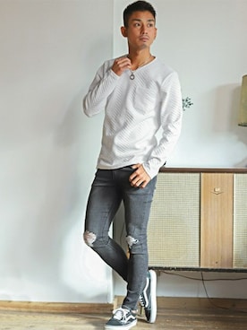 「LUXSTYLE（ラグスタイル）のアイテム」を使った、LUX STYLE staffさん（メンズ・171cm）の春コーディネート