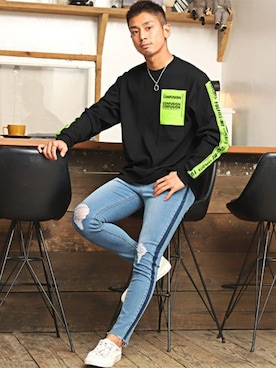 「LUXSTYLE（ラグスタイル）のアイテム」を使った、LUX STYLE staffさん（メンズ・171cm）の春コーディネート