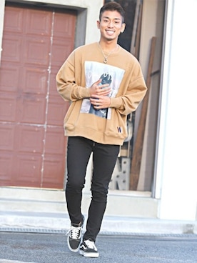 「LUXSTYLE（ラグスタイル）のアイテム」を使った、LUX STYLE staffさん（メンズ・171cm）の春コーディネート