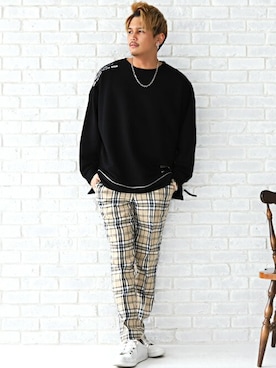 「LUXSTYLE（ラグスタイル）のアイテム」を使った、LUX STYLE staffさん（メンズ・180cm）の春コーディネート