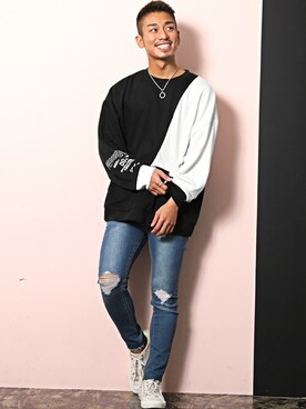 「LUXSTYLE（ラグスタイル）のアイテム」を使った、LUX STYLE staffさん（メンズ・171cm）の春コーディネート